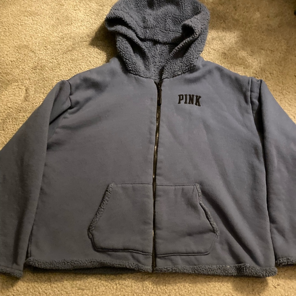 PINK Victoria's Secret woman’s Sherpa full zip hoodie